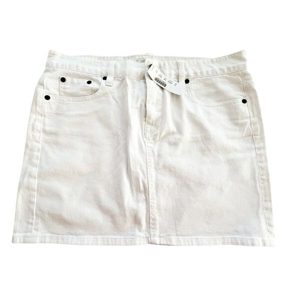 J. Crew White Denim Jean Mini Skirt size 30 NWT - Picture 2 of 8